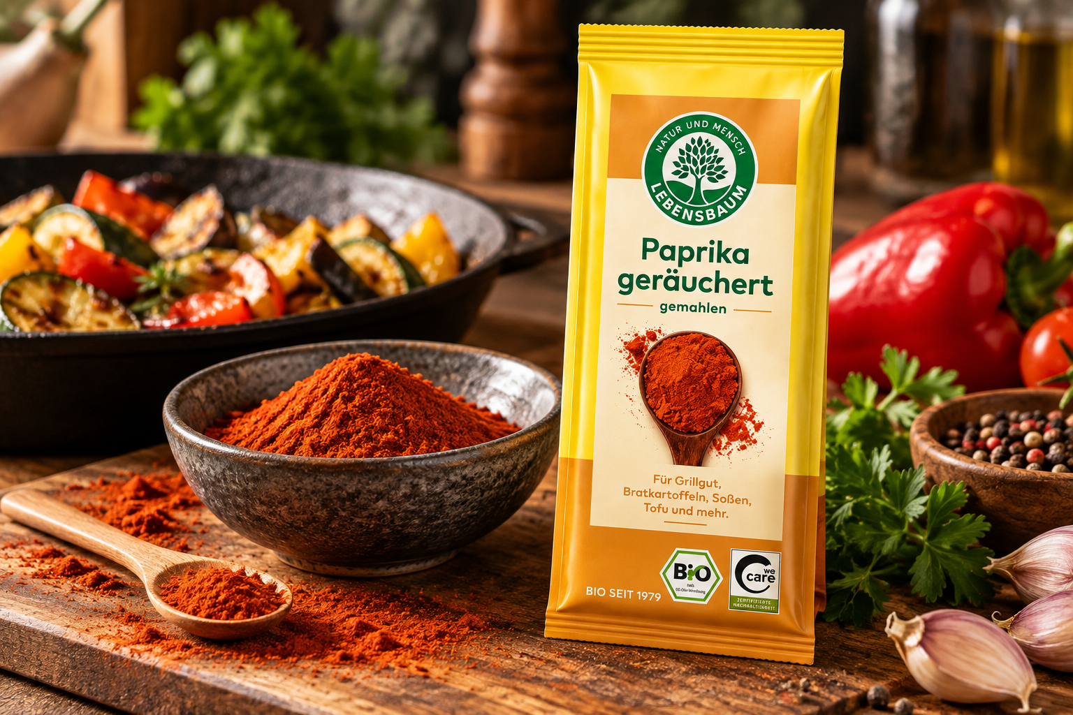 Bezlepková PAPRIKA uzená mletá BIO 50 g - Lebensbaum